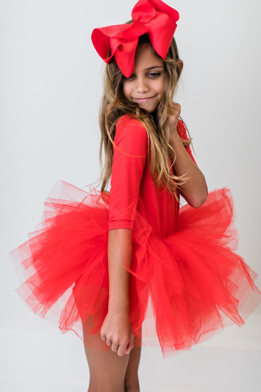Red 3/4 Tutu Leotard - Mack & Harvie