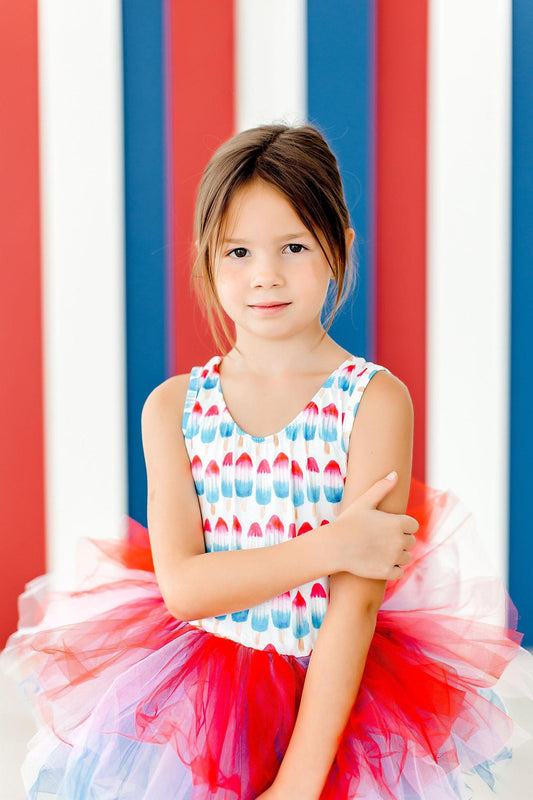 Red, White & Cute Tank Tutu Leotard - Mack & Harvie