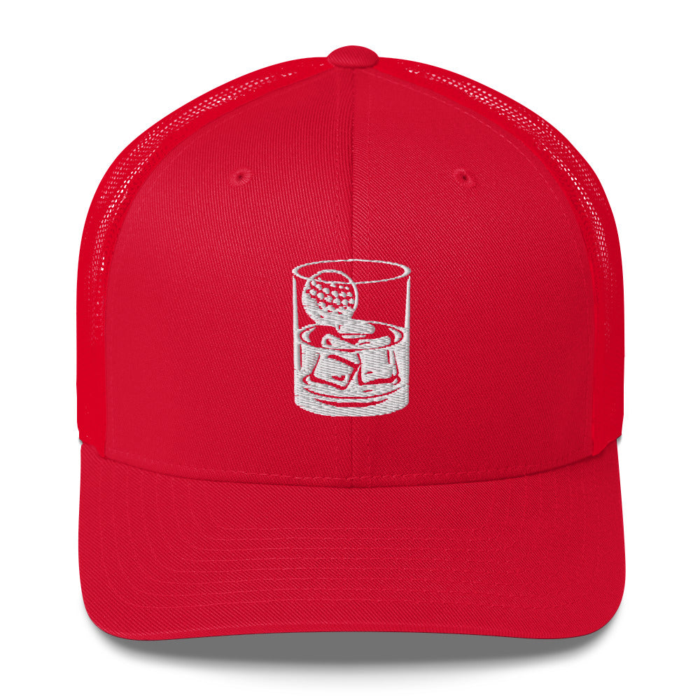 Whiskey Glass Trucker Cap