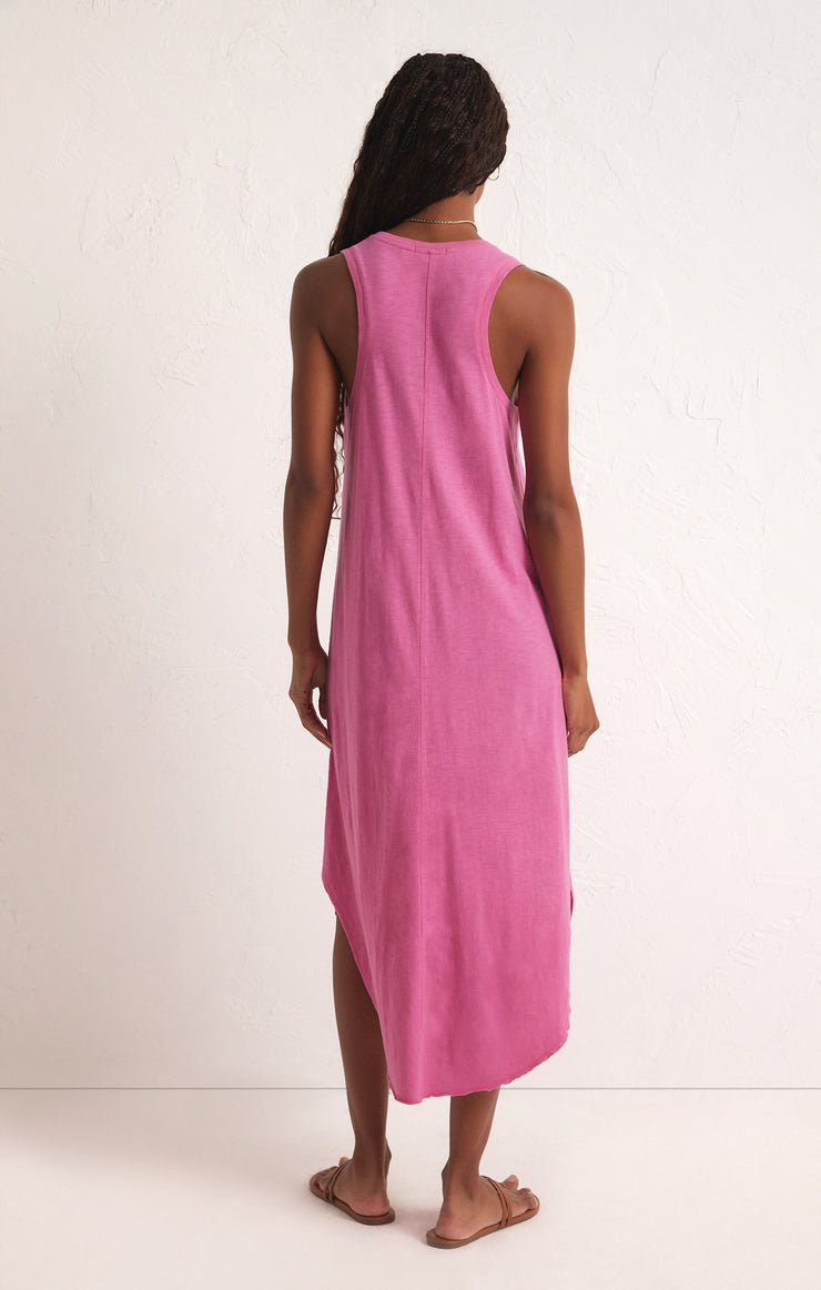 REVERIE SLUB MIDI DRESS