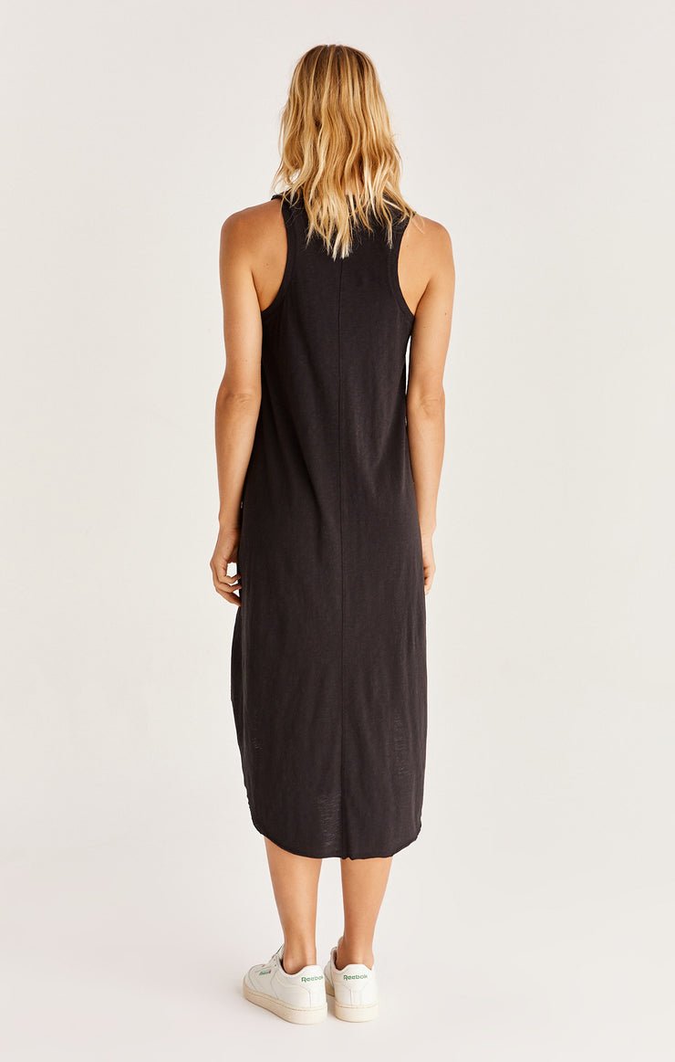 REVERIE SLUB MIDI DRESS