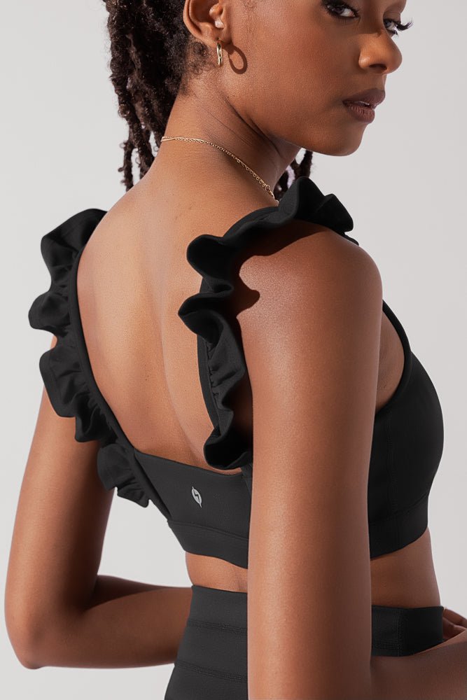 Romance Ruffle Bra - Black - Mack & Harvie