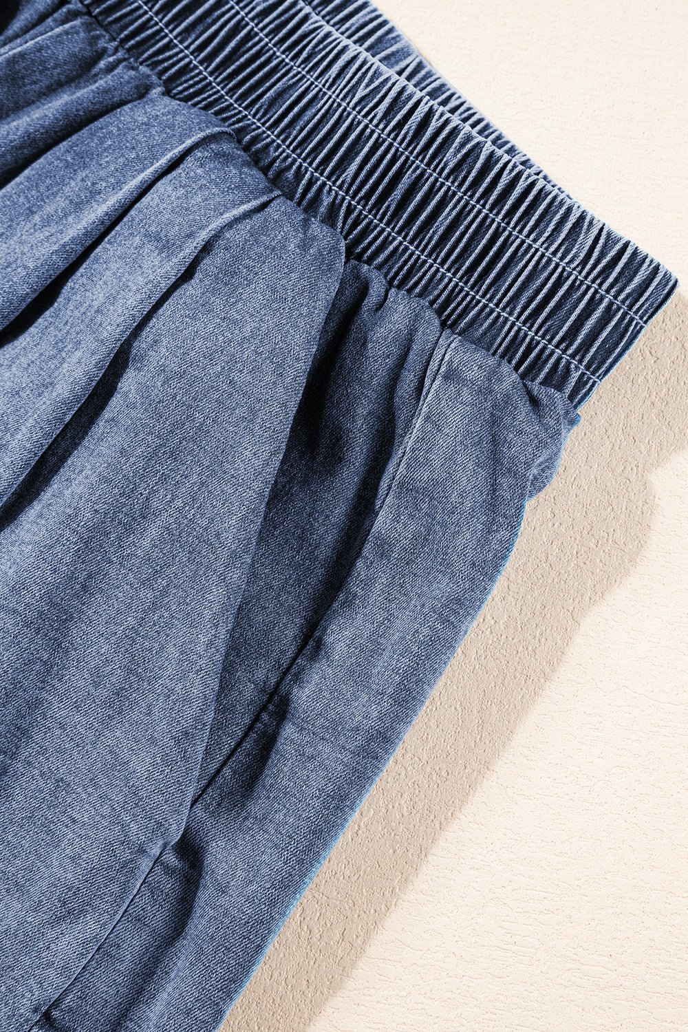 Round Neck Short Sleeve Top and Shorts Denim Set - Mack & Harvie