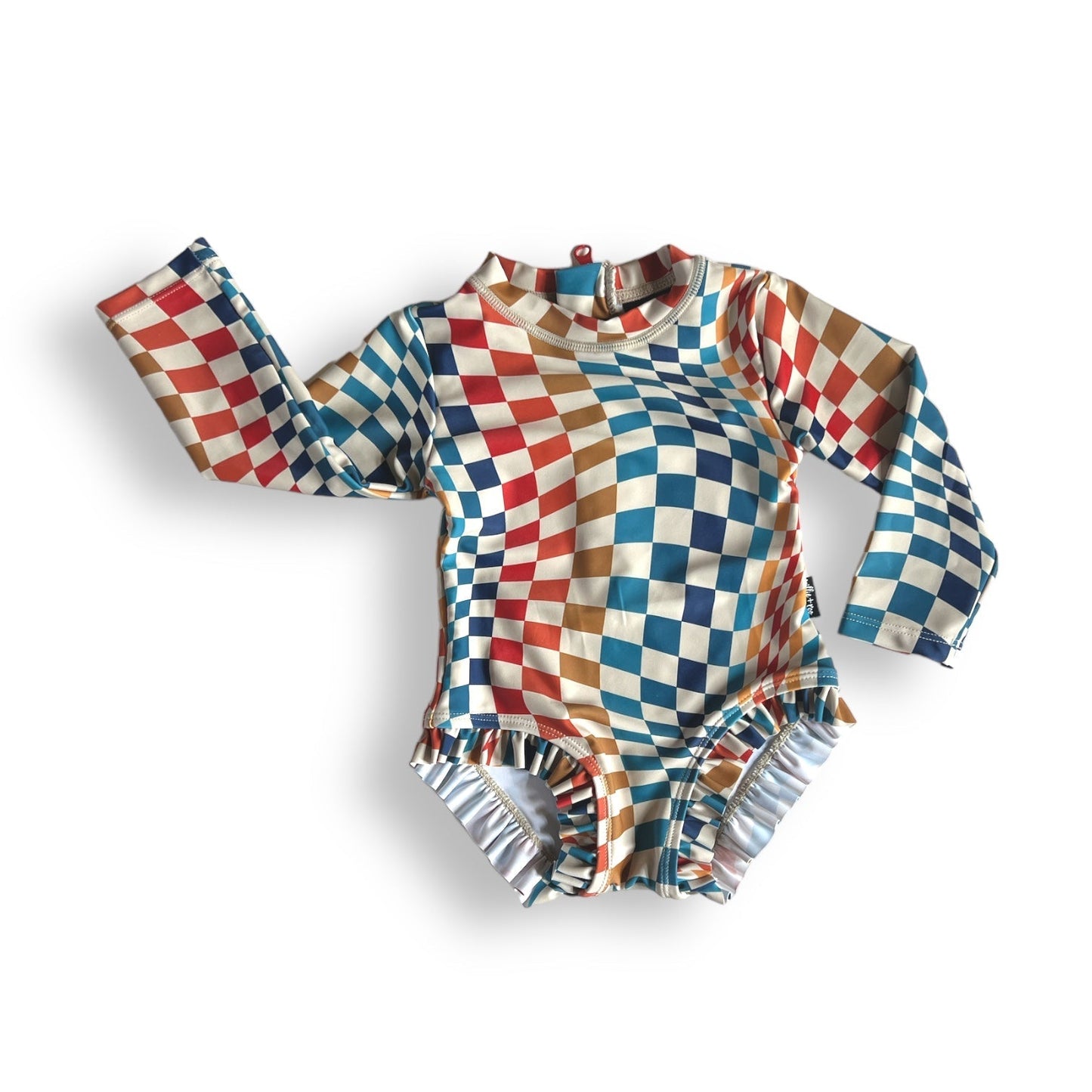 RUFFLE RASH GUARD- Groovy Check - Mack & Harvie