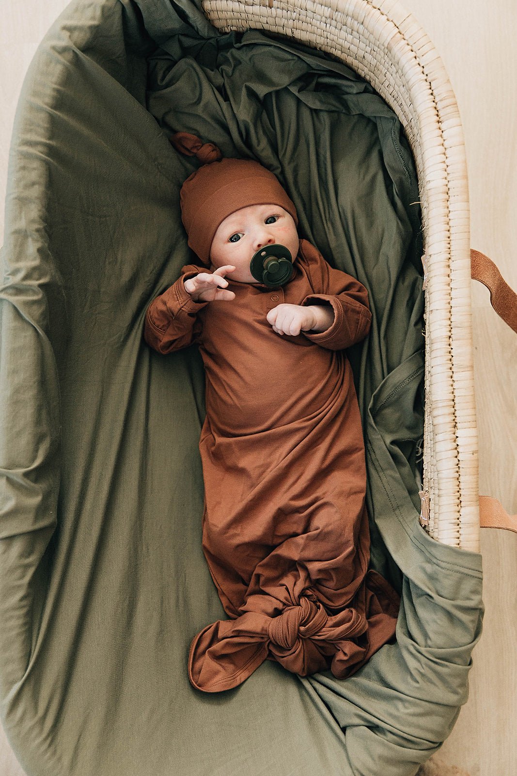 Rust Bamboo Knot Gown - Mack & Harvie