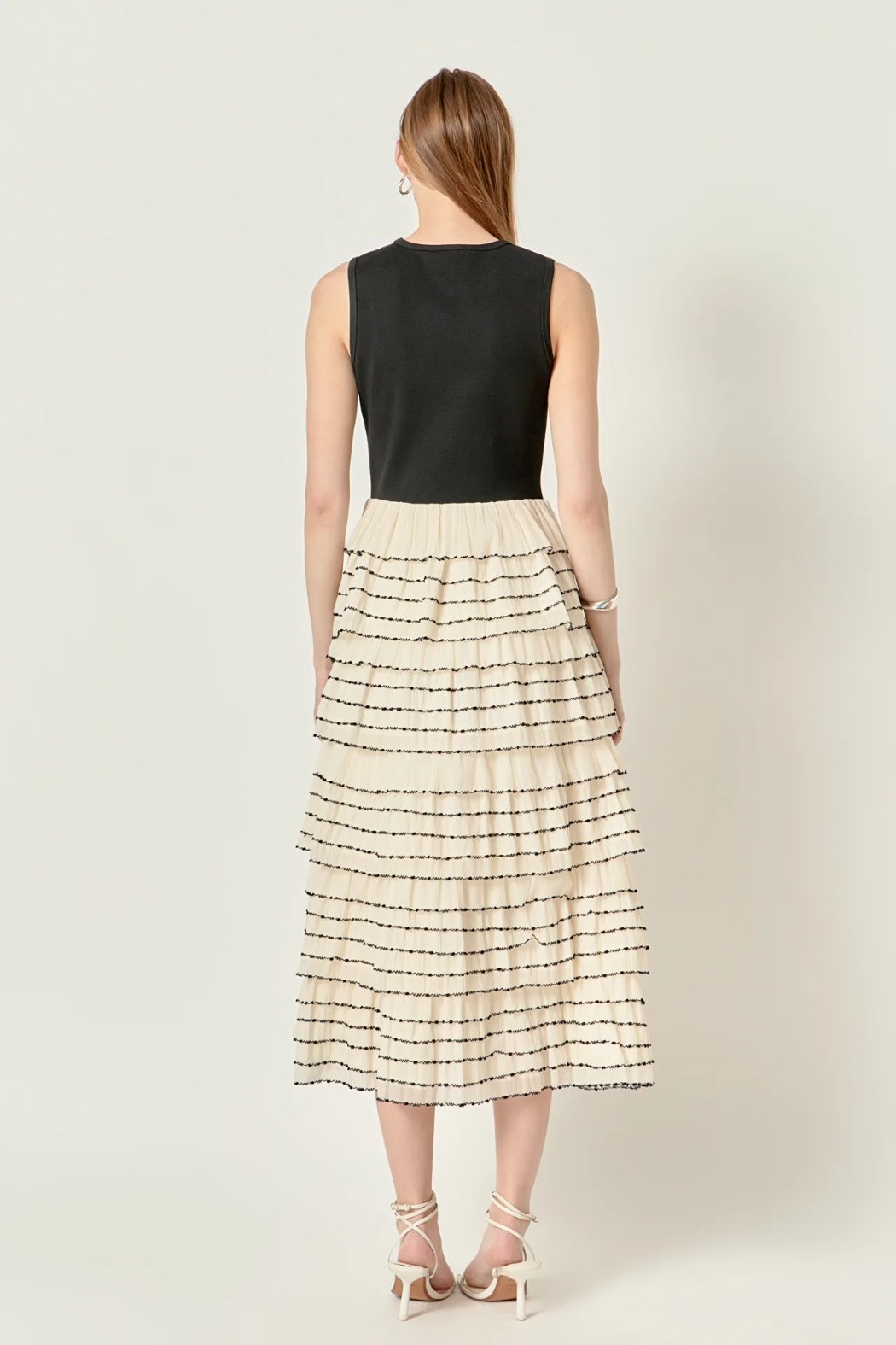 S/L Ruffle Midi Dress