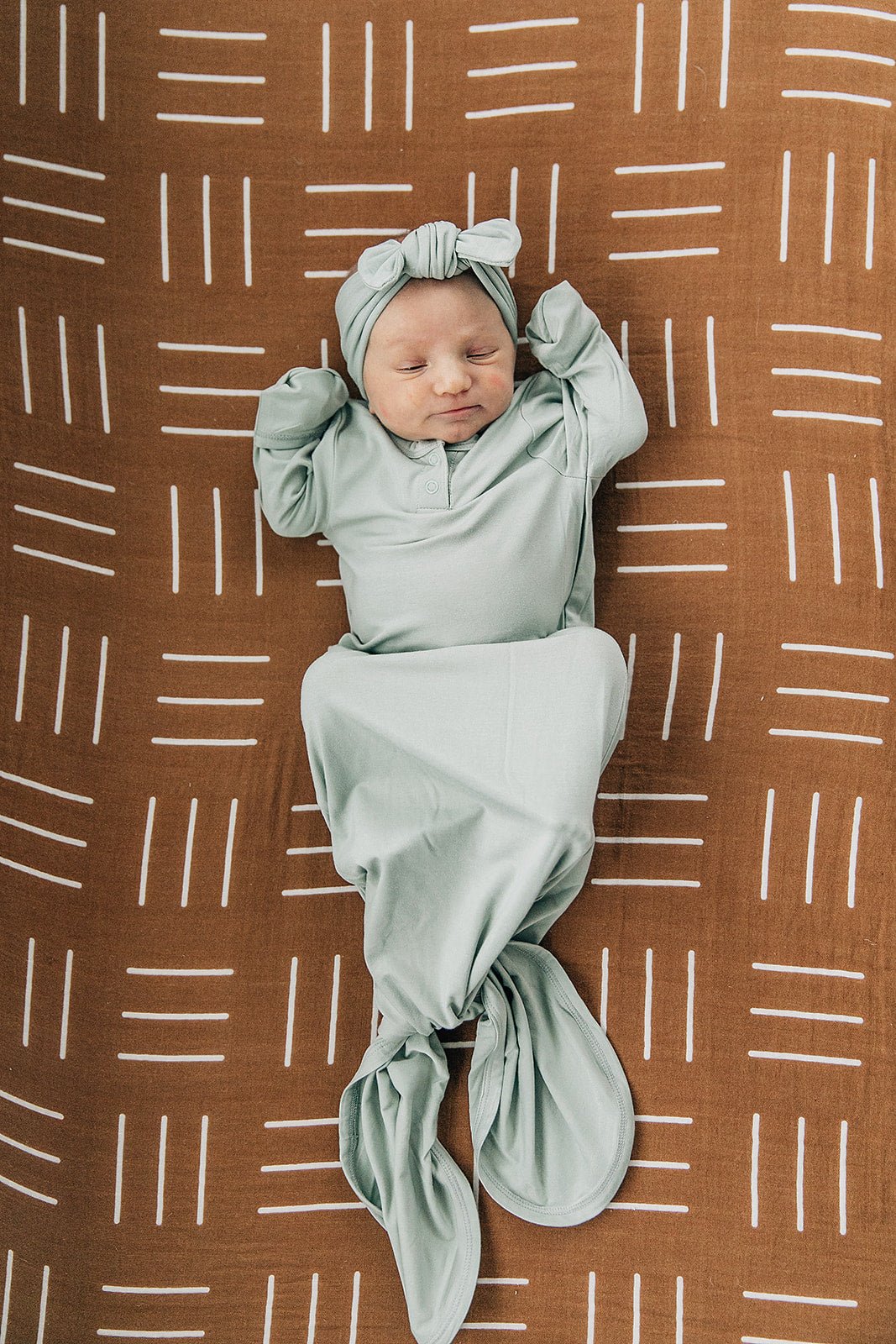 Sage Bamboo Knot Gown - Mack & Harvie