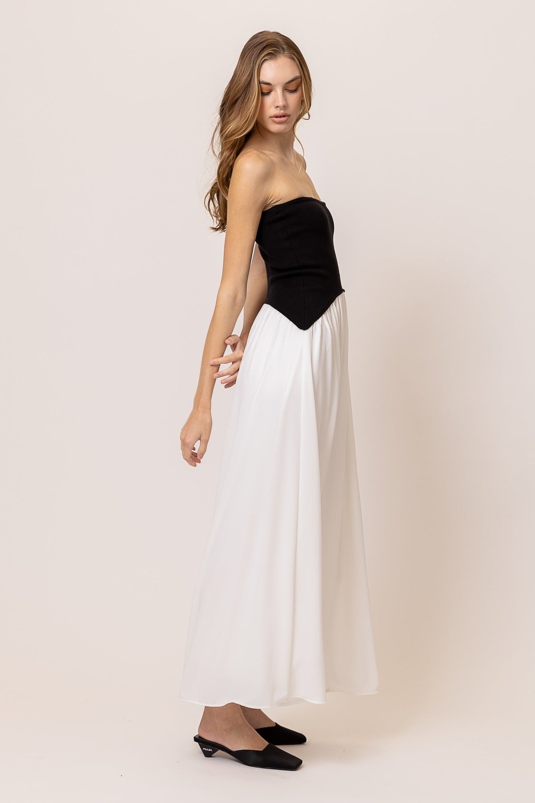 Saloma Mix-Media Dress