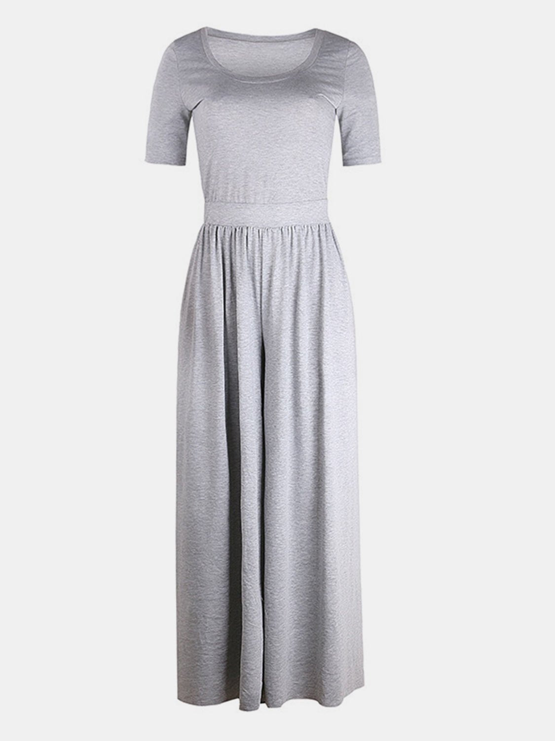Scoop Neck Short Sleeve Jumpsuit - Mack & Harvie