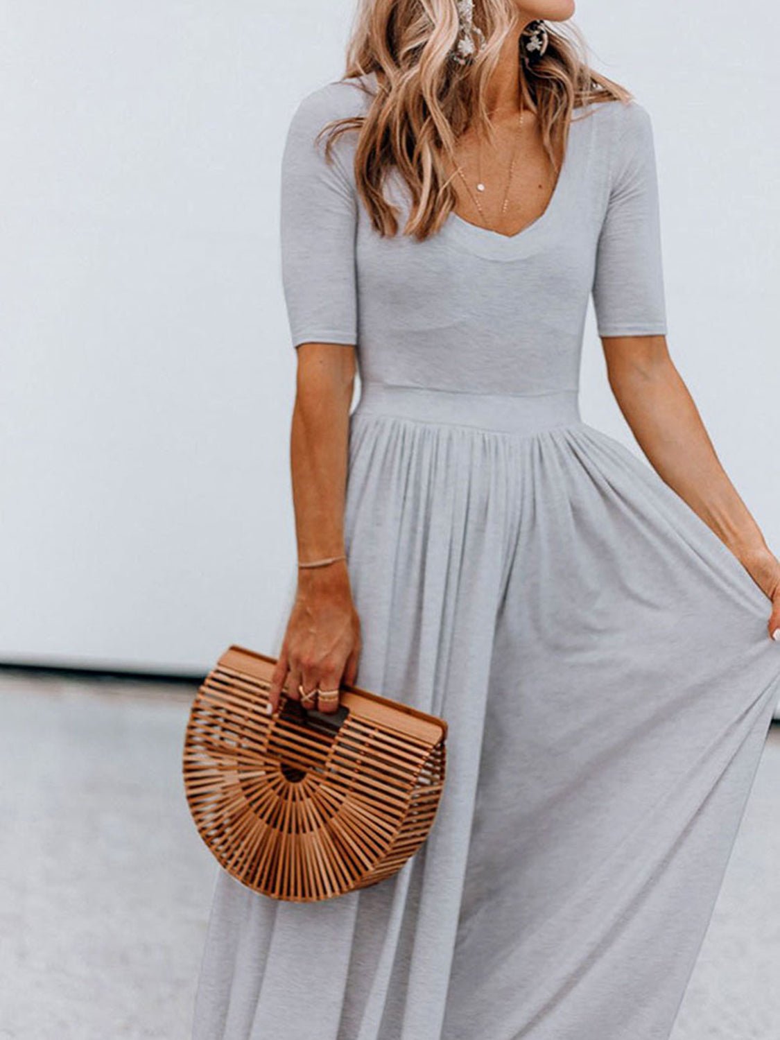 Scoop Neck Short Sleeve Jumpsuit - Mack & Harvie