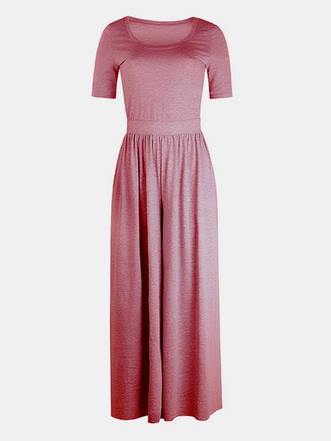 Scoop Neck Short Sleeve Jumpsuit - Mack & Harvie