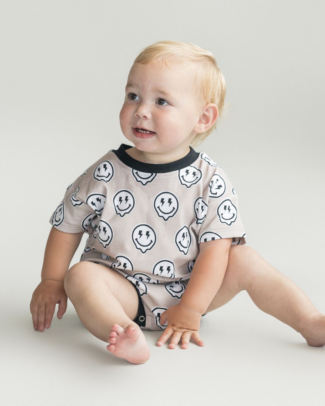 Short Sleeve Bubble Romper | Electric Drippy - Mack & Harvie