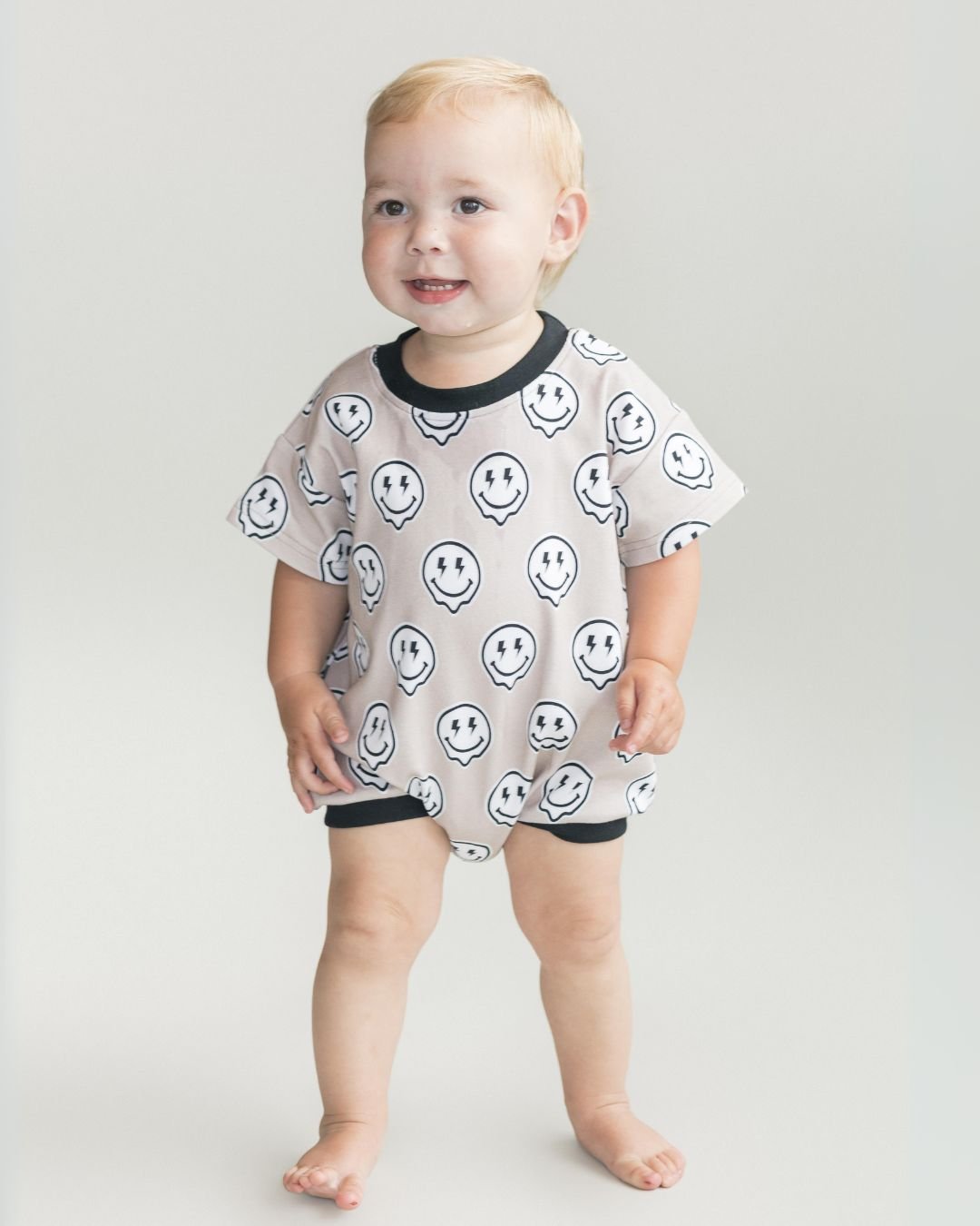Short Sleeve Bubble Romper | Electric Drippy - Mack & Harvie