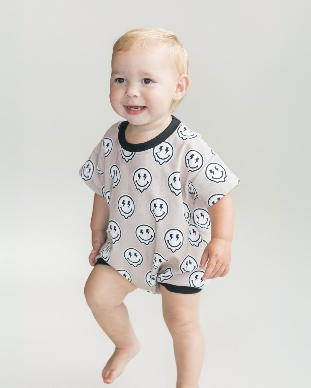 Short Sleeve Bubble Romper | Electric Drippy - Mack & Harvie