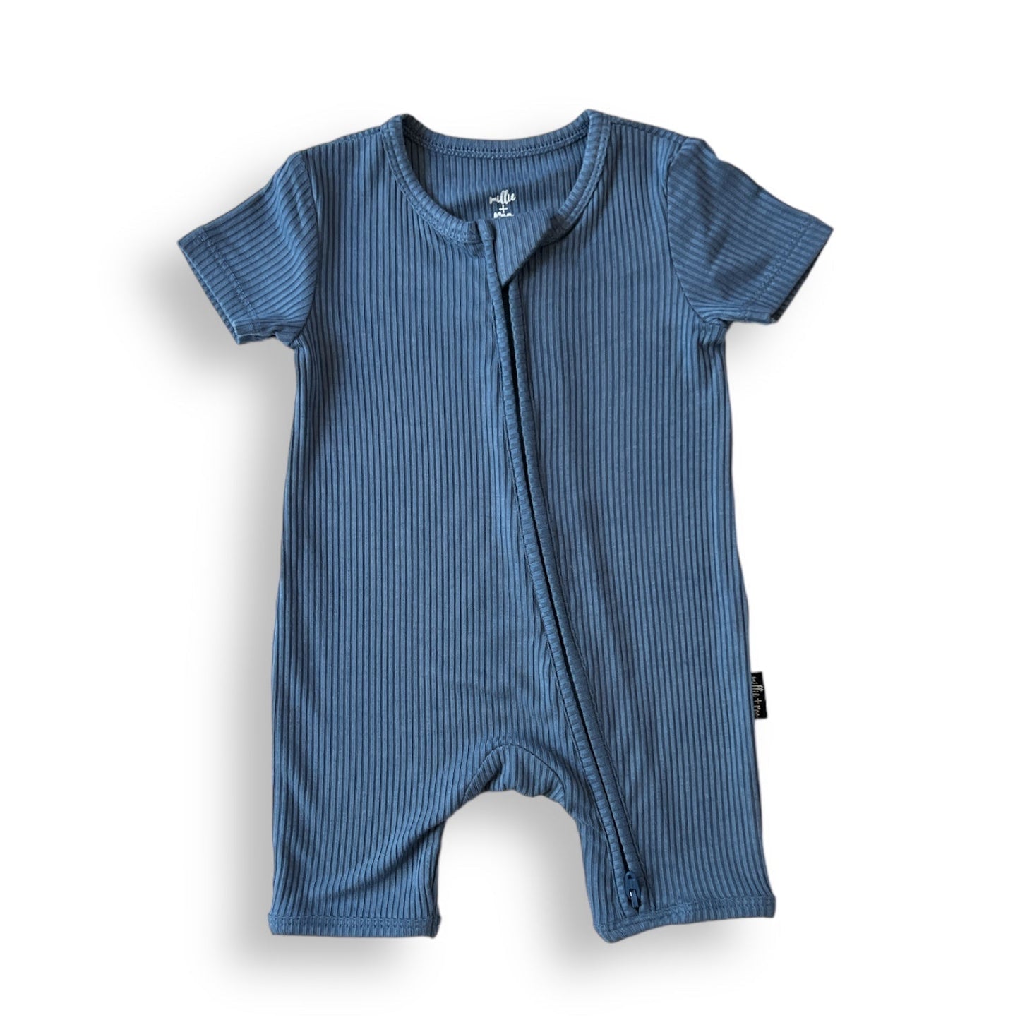 SHORTIE ZIP ROMPER - Arctic Ribbed - Mack & Harvie