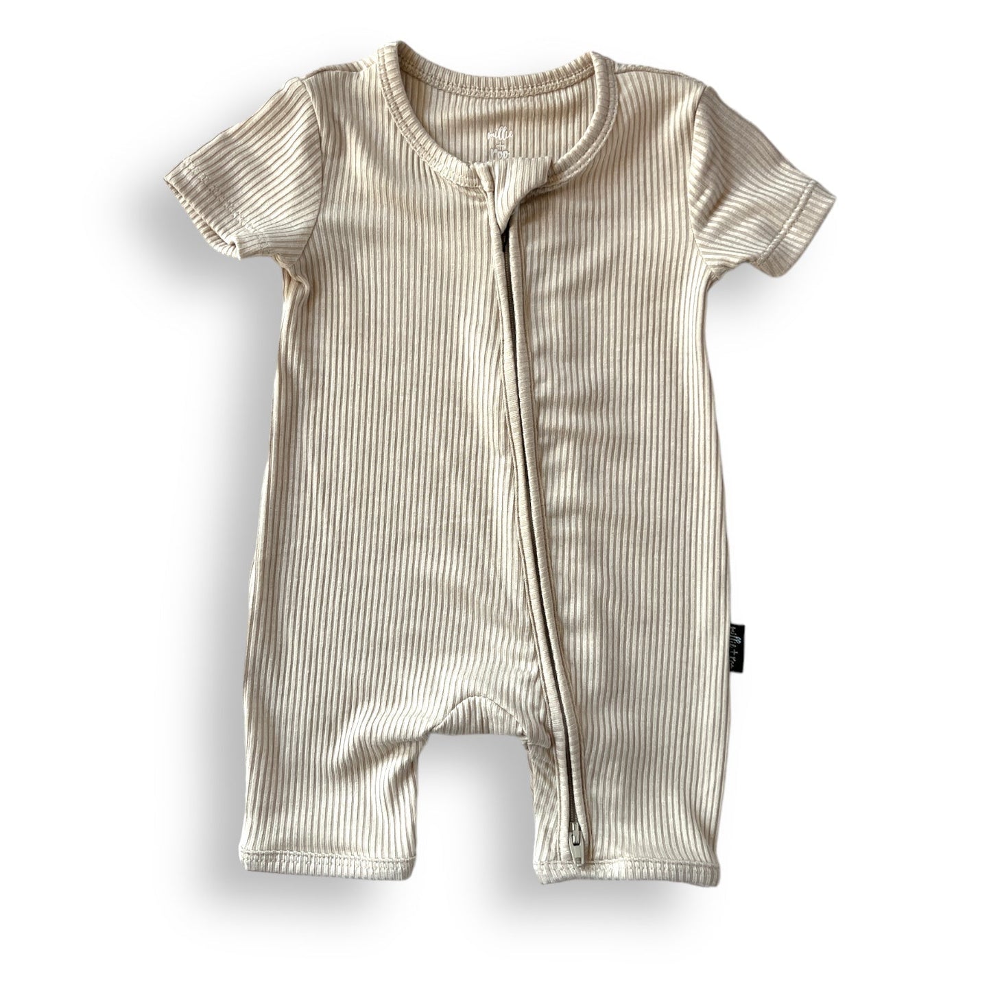 SHORTIE ZIP ROMPER - Clay Ribbed - Mack & Harvie