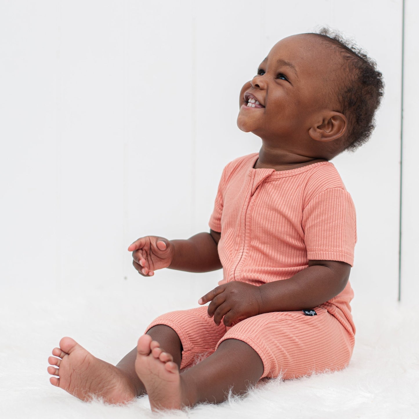 SHORTIE ZIP ROMPER - Red Rock Ribbed - Mack & Harvie