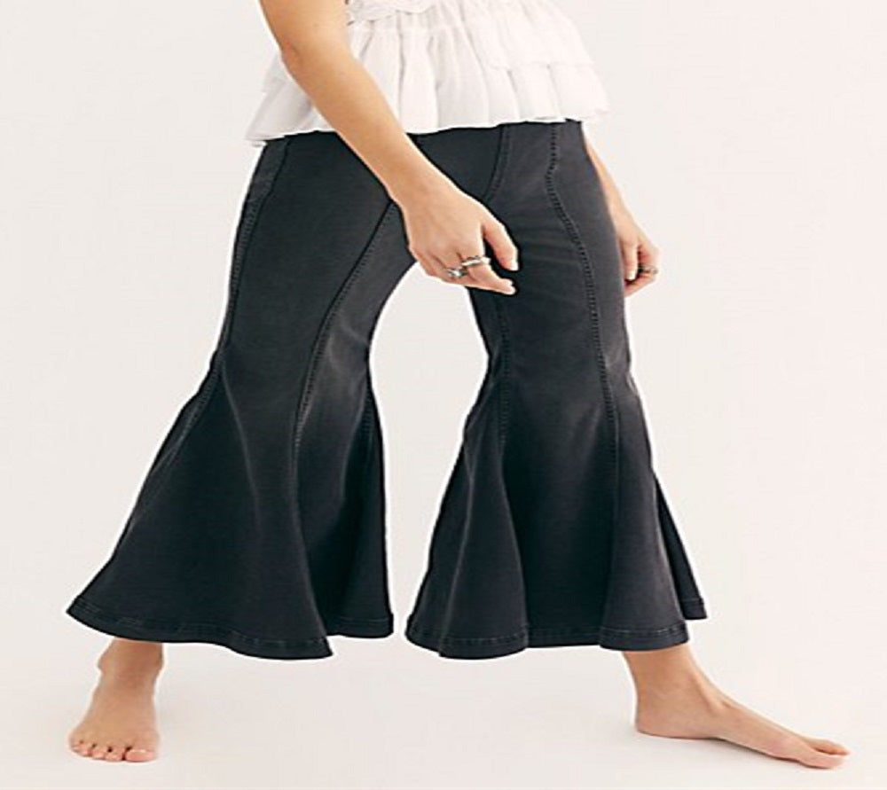 Free People Women's Rinse Cha Cha Flare Jeans Black Size 25