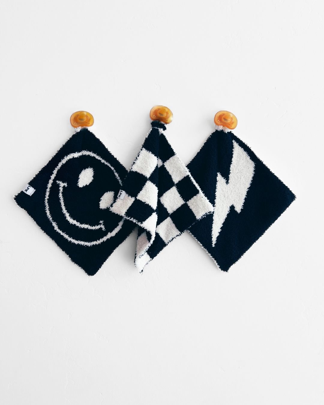 Smiley Plush Lovey | Black - Mack & Harvie