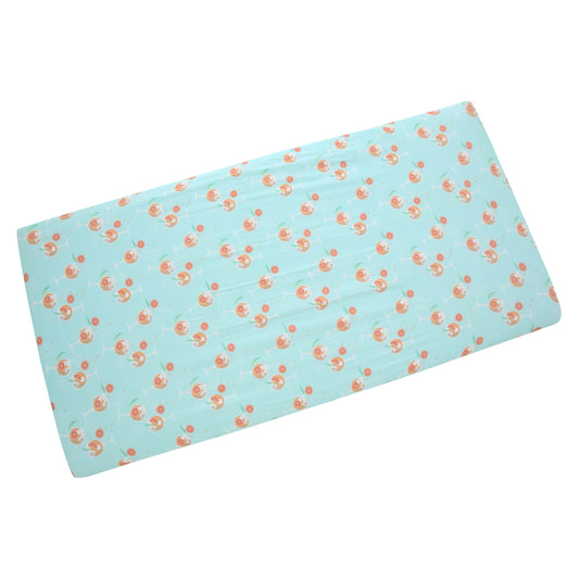 Crib Sheet in Spritz Seafoam Green