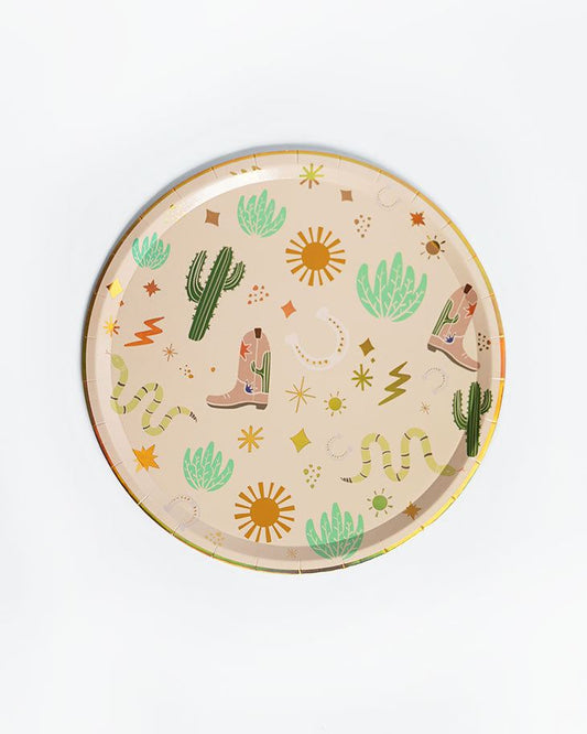 Sssssnake Catcher Western Theme Paper Plates (x 12)