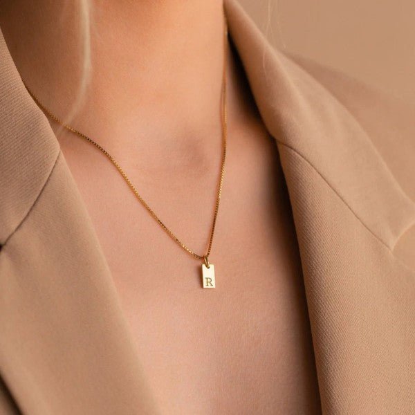 Stamped Initial Personalized Necklace - Mack & Harvie
