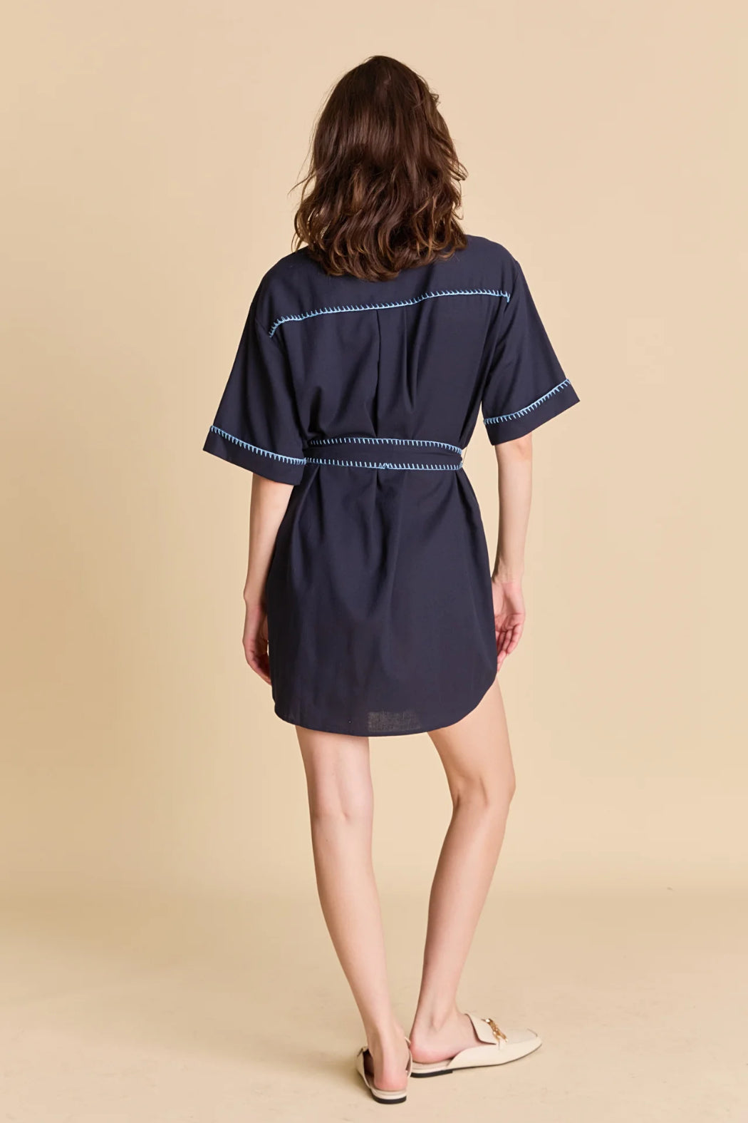 Stitch Det Tie Waist Dress