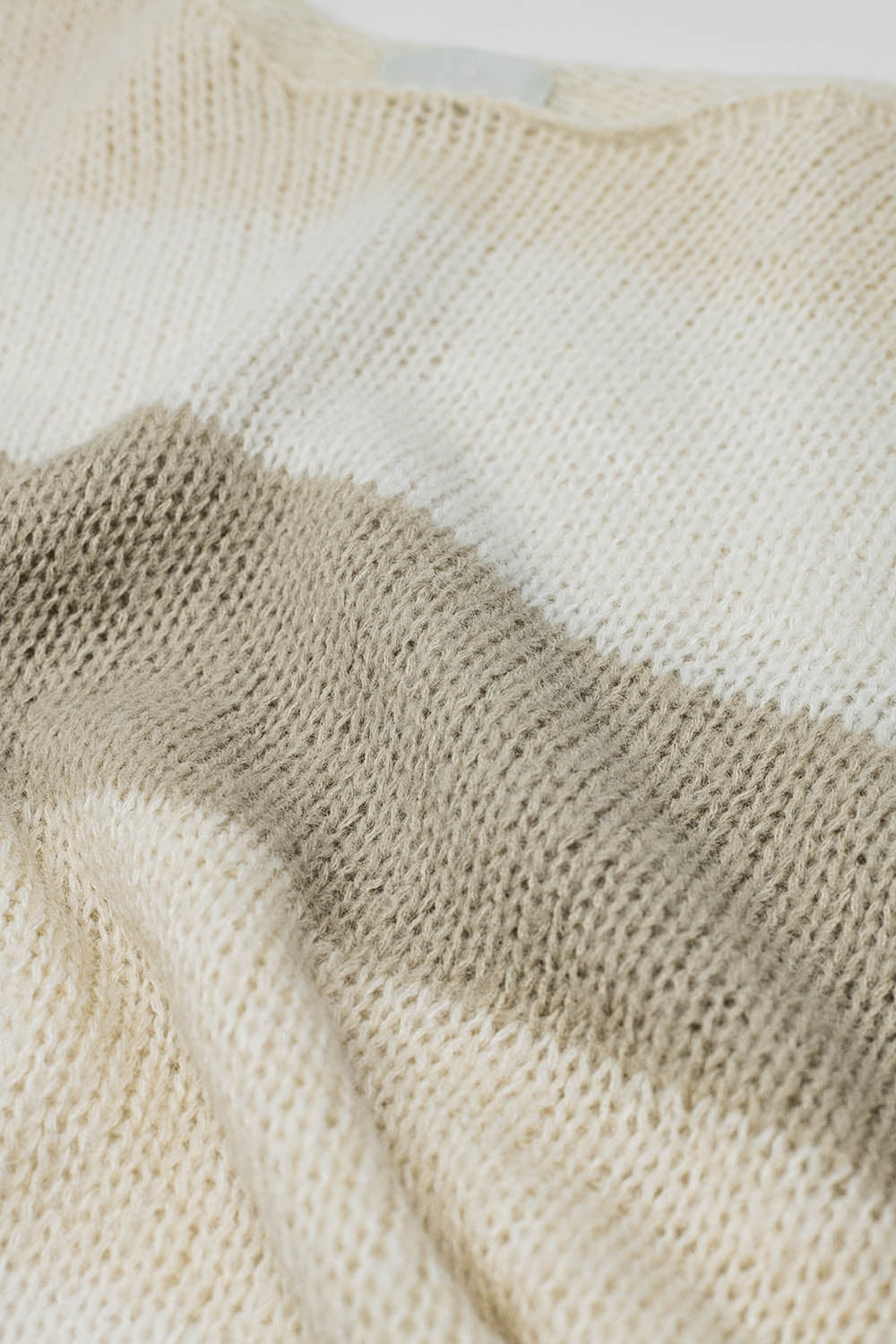Striped Boat Sweater in Beige