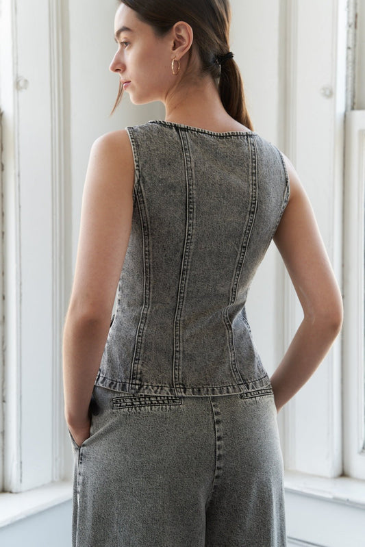 STUNNING GLORY DENIM VEST - Mack & Harvie