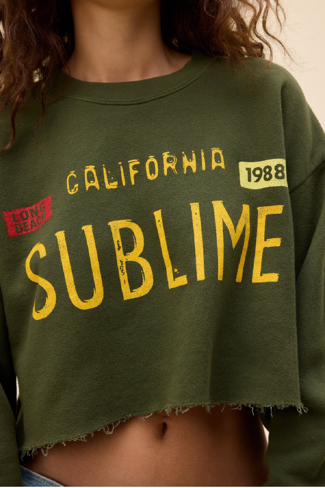 SUBLIME LICENSE PLATE CUT OFF SWEATSHIRT