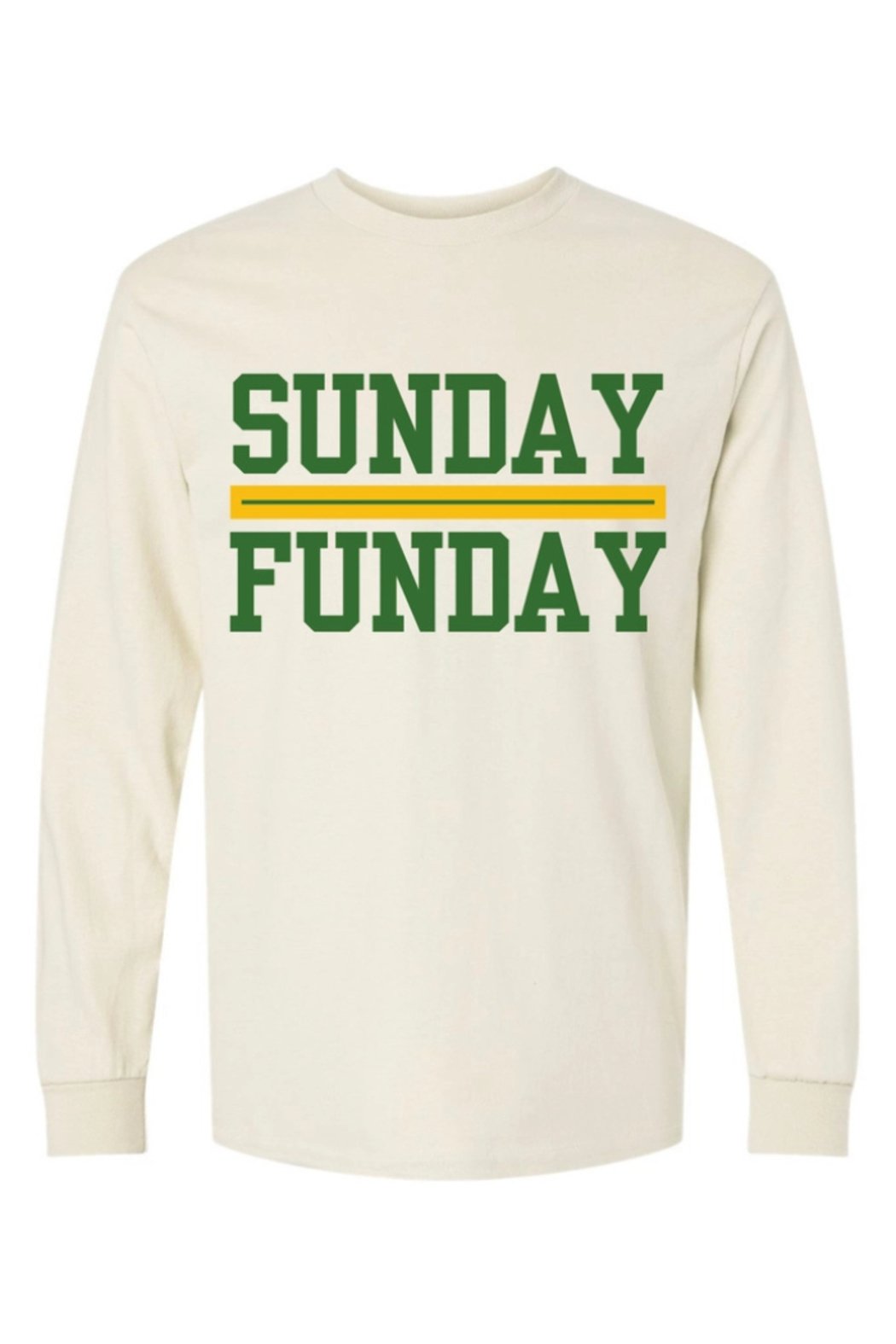 Sunday Funday Green Bay Wisconsin Long Sleeve T Shirt