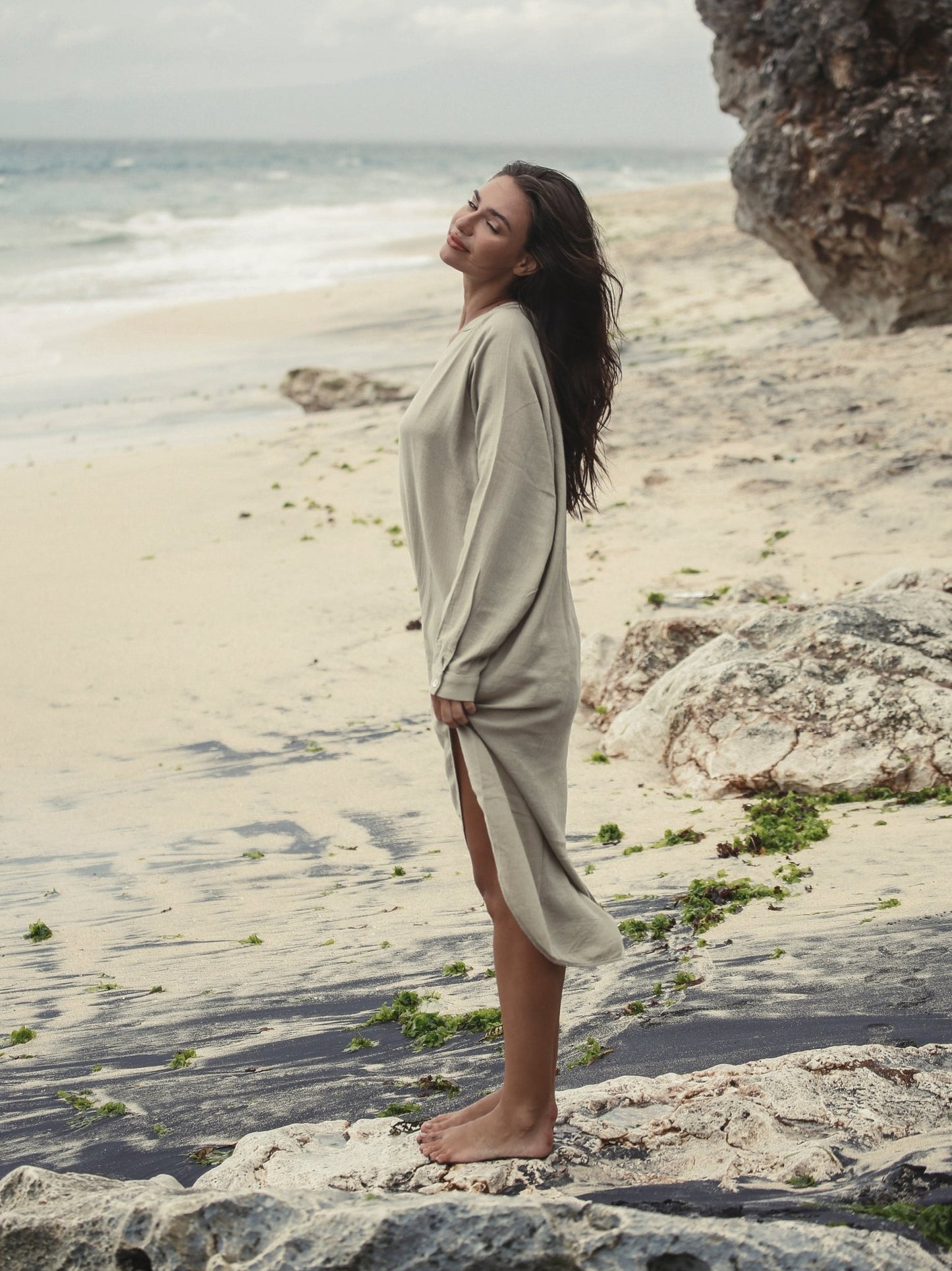 Terra Shirt Dress - Khaki Green - Mack & Harvie