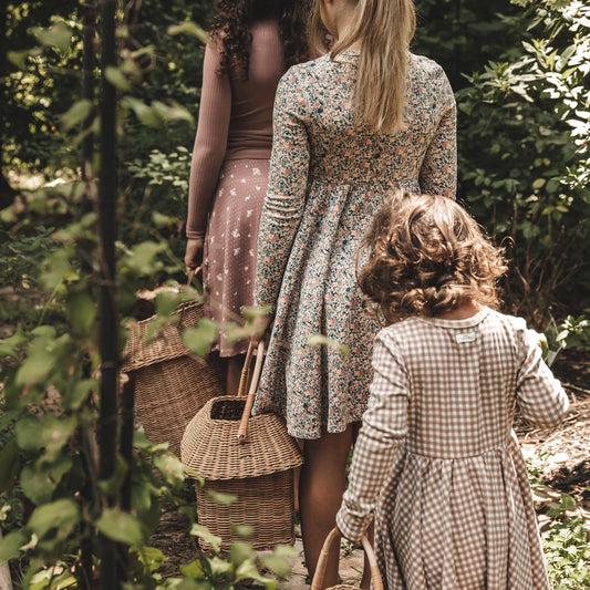 The Printed Long Sleeve Dress - Rosewood Gingham - Mack & Harvie