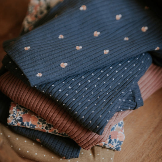 The Printed Long Sleeve Dress - Steel Dot - Mack & Harvie