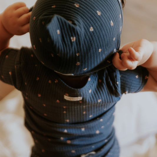 The Printed Long Sleeve Dress - Steel Mushroom - Mack & Harvie