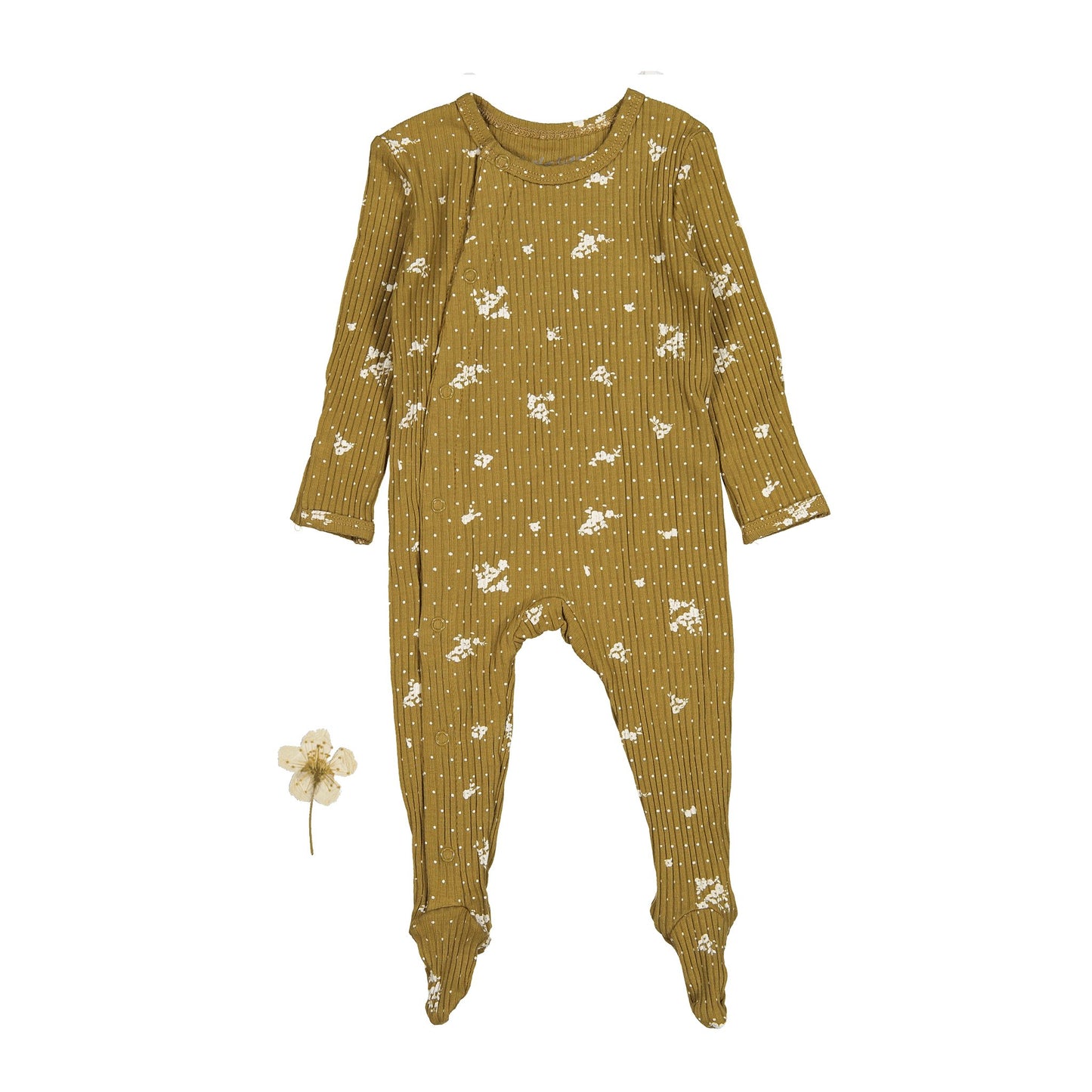 The Printed Snap Romper - Golden Floral - Mack & Harvie