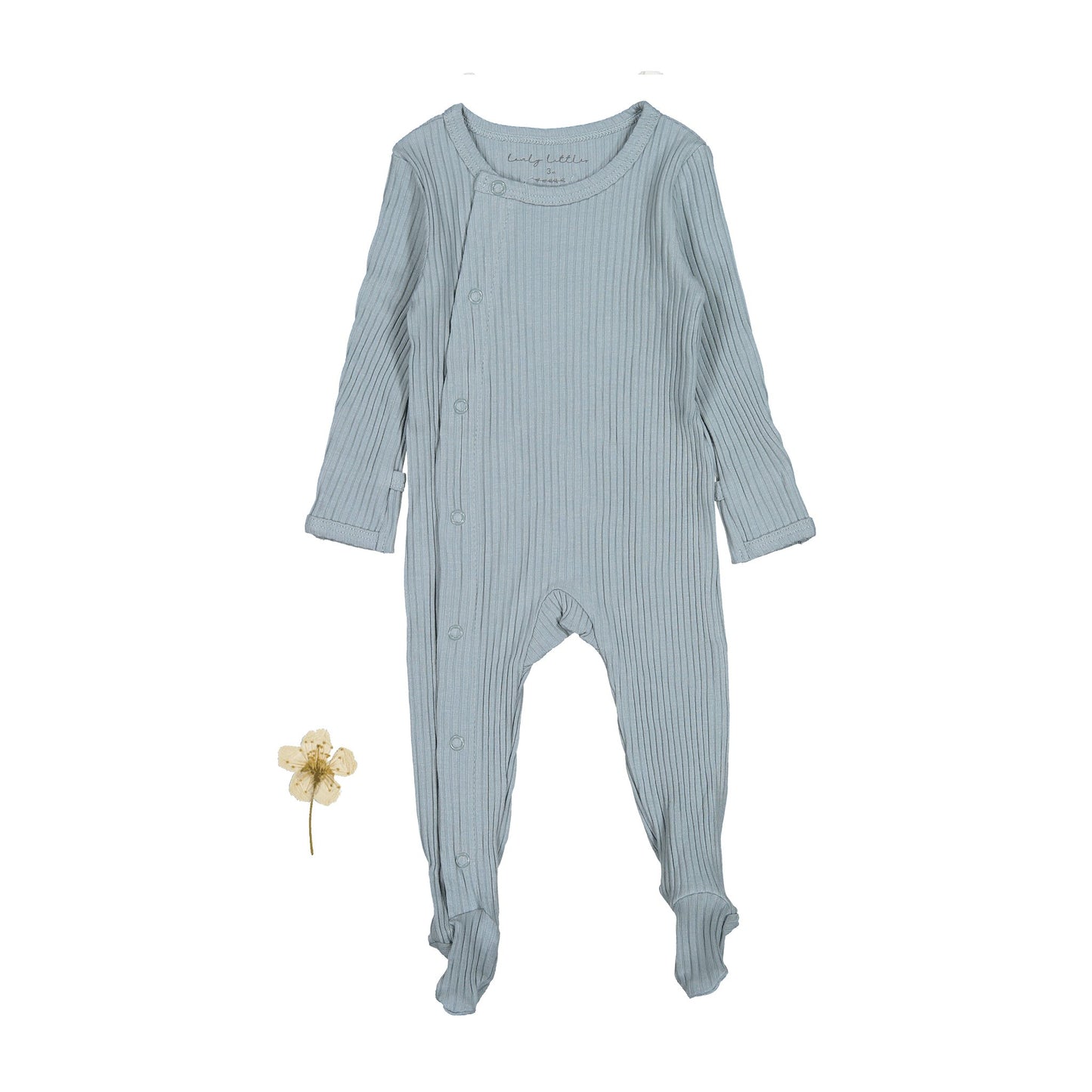 The Snap Romper - Ocean Ribbed - Mack & Harvie