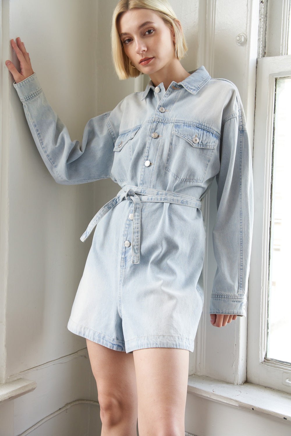 TURNING POINT DENIM ROMPER - Mack & Harvie