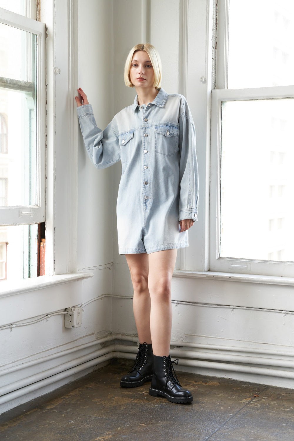 TURNING POINT DENIM ROMPER - Mack & Harvie