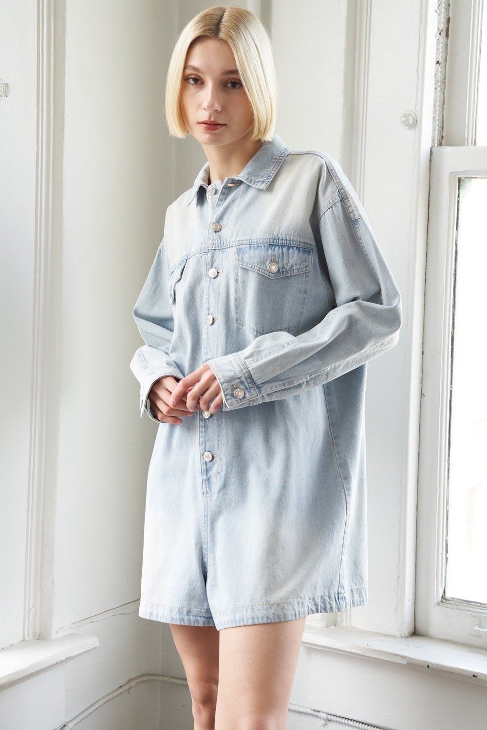 TURNING POINT DENIM ROMPER - Mack & Harvie