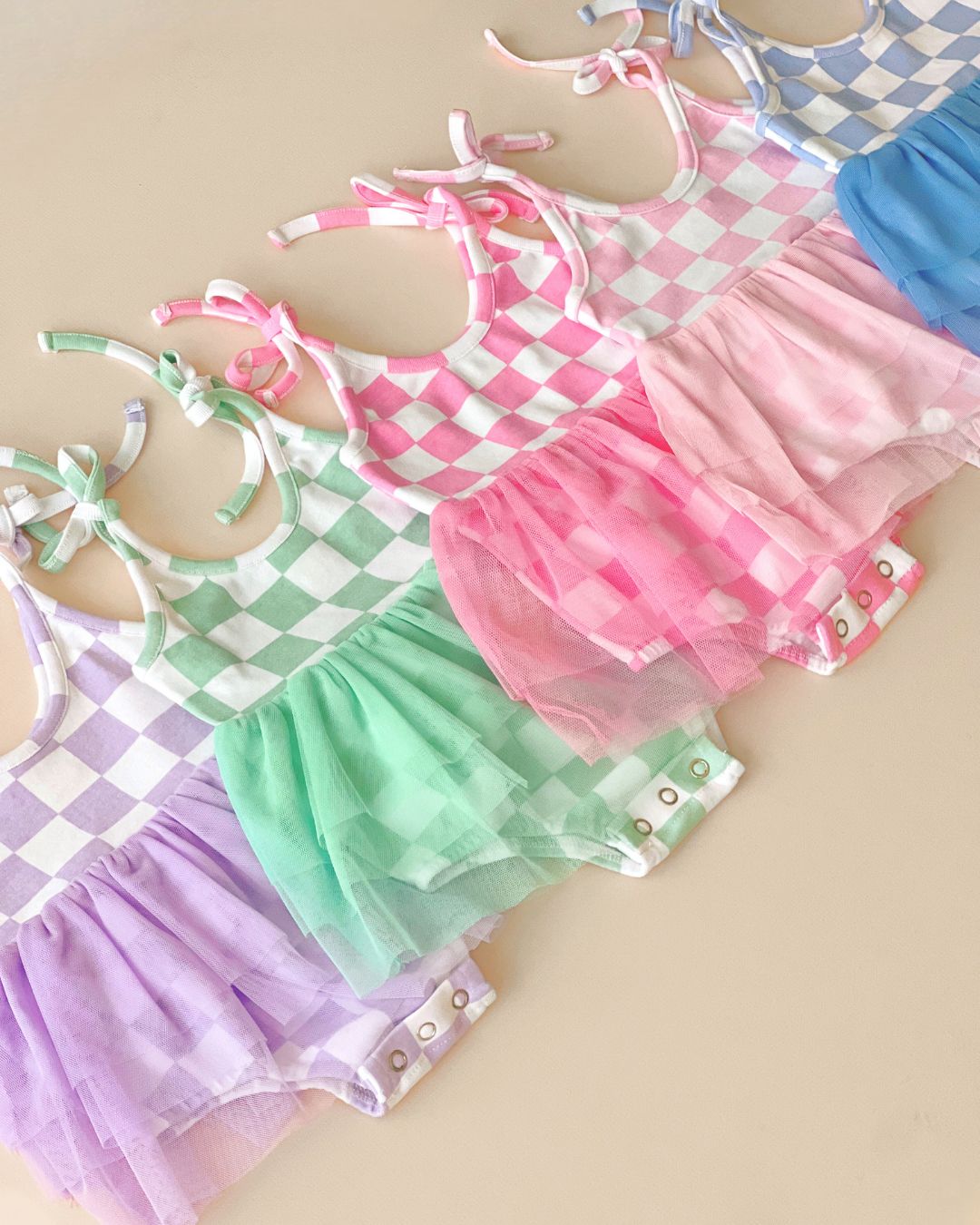 Tutu Romper | Checkered Lavender - Mack & Harvie