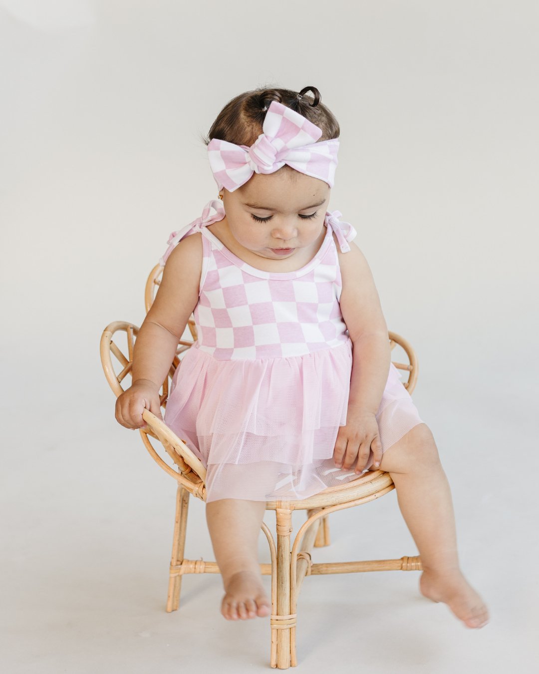 Tutu Romper | Checkered Pink - Mack & Harvie