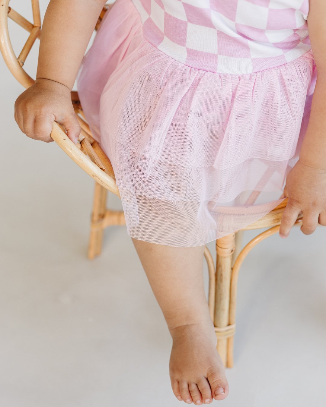 Tutu Romper | Checkered Pink - Mack & Harvie
