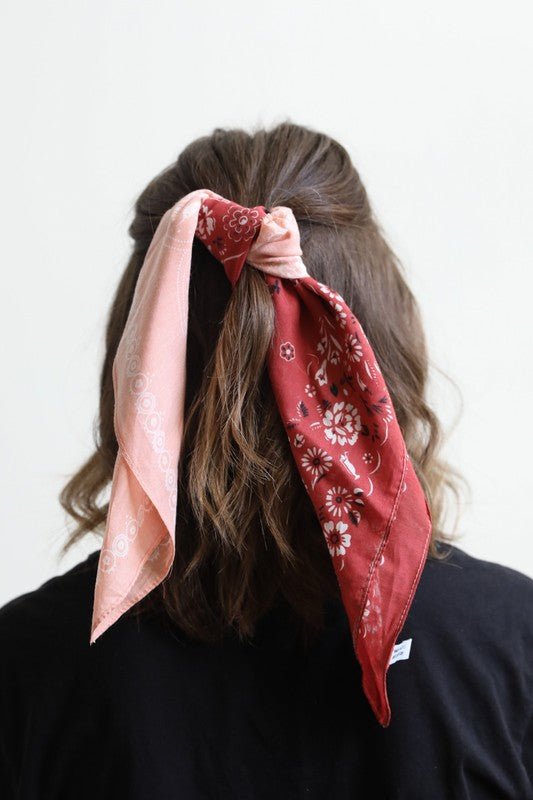 Two Tone Western Floral Bandana - Mack & Harvie