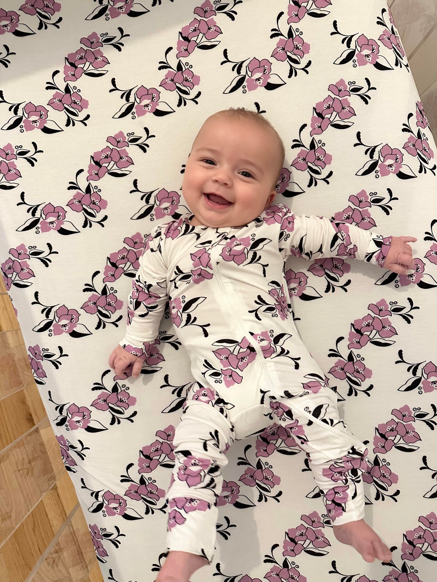 Crib Sheet in Floral Signature