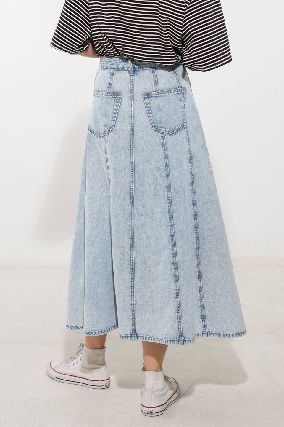 URBAN COWGIRL DENIM MIDI SKIRT - Mack & Harvie