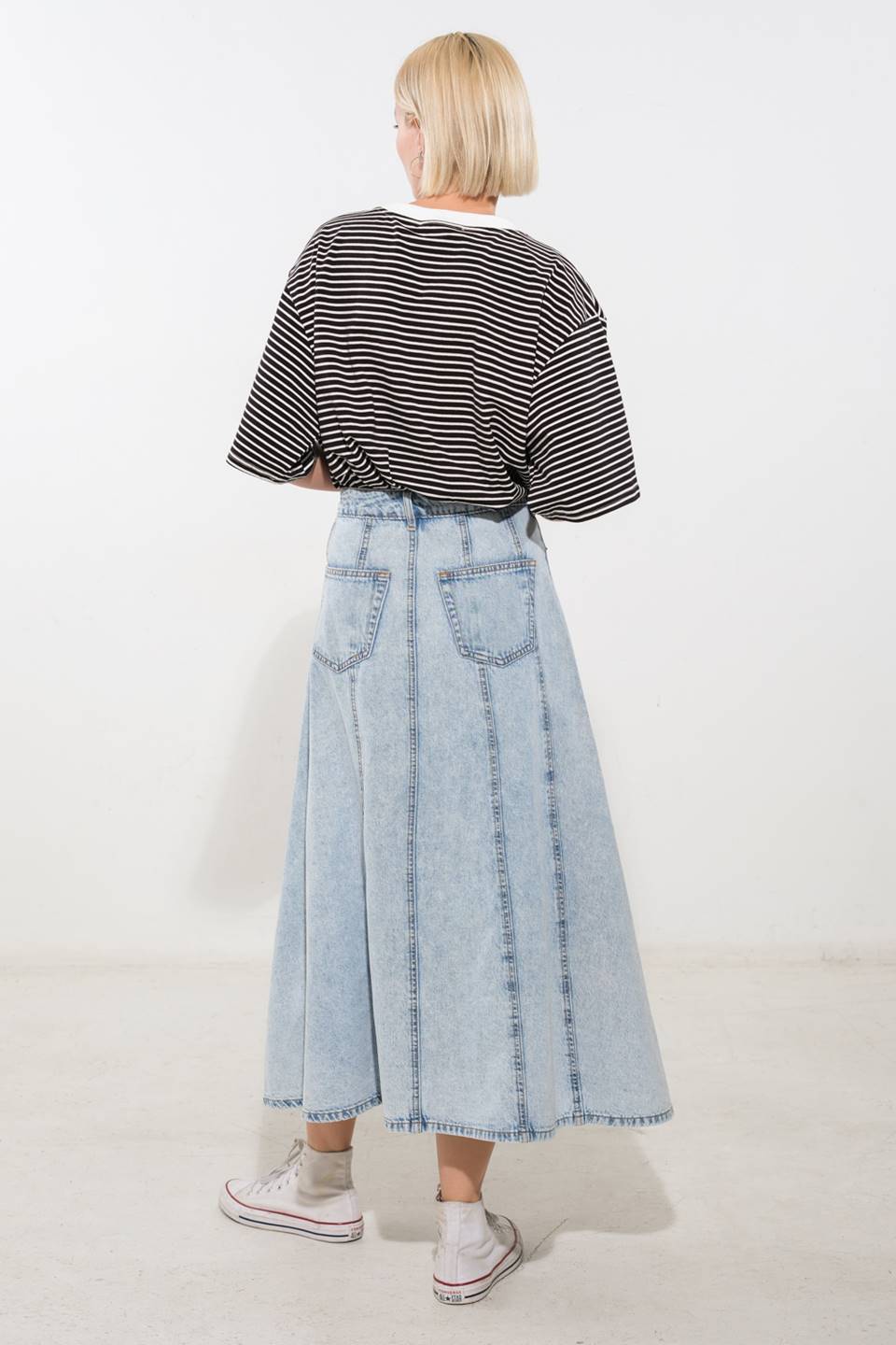 URBAN COWGIRL DENIM MIDI SKIRT - Mack & Harvie