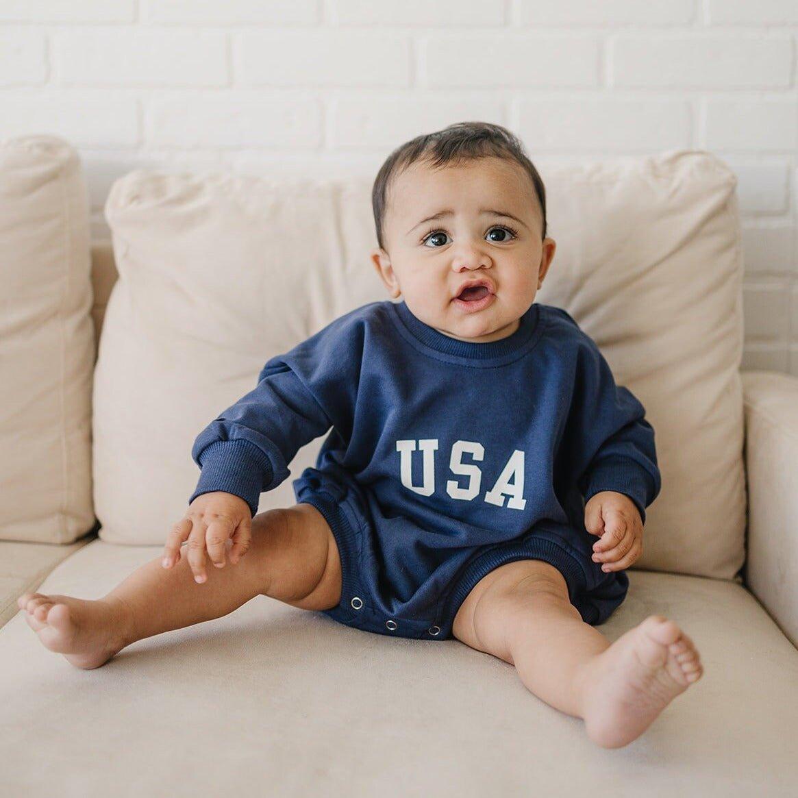 USA Sweatshirt Romper - more colors
