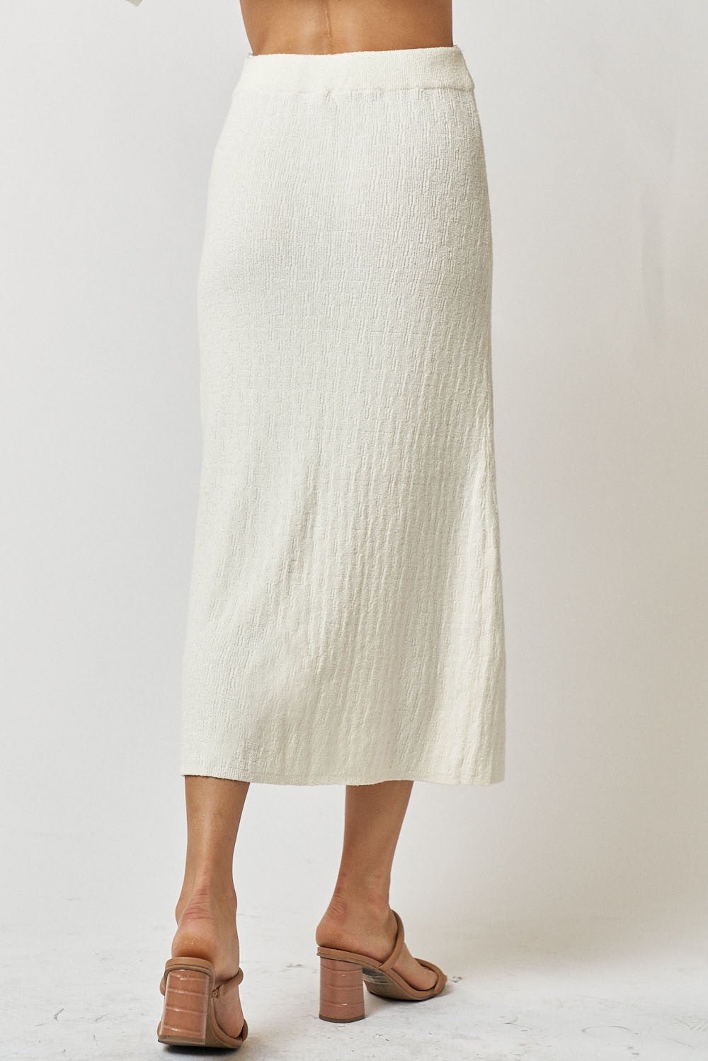V-Neck Sweater Top and Maxi Skirt Set - Mack & Harvie