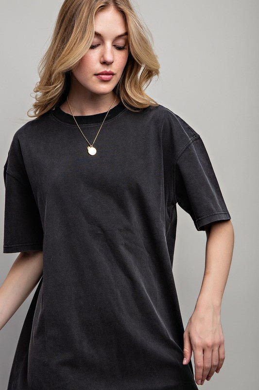 VENTED HEAVY COTTON WASHED DRESS - Mack & Harvie